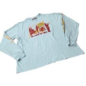 Men's Pacsun Playboy Lazy Long Sleeve T-Shirt Jazz Silhouette Graphics.  Large